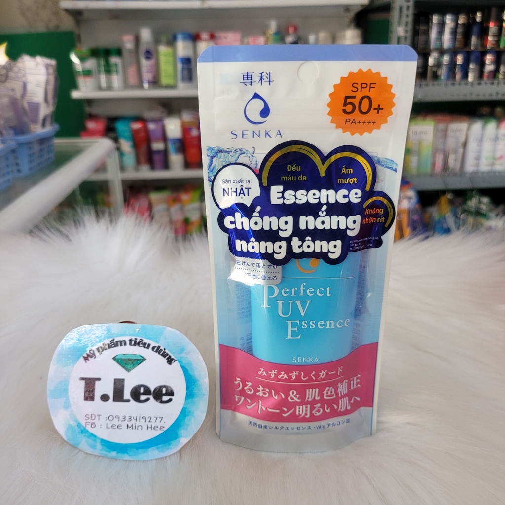Tinh Chất Chống Nắng Senka Nâng Tông Ẩm Mượt Da 50g Perfect UV Essence SPF50+ PA++++