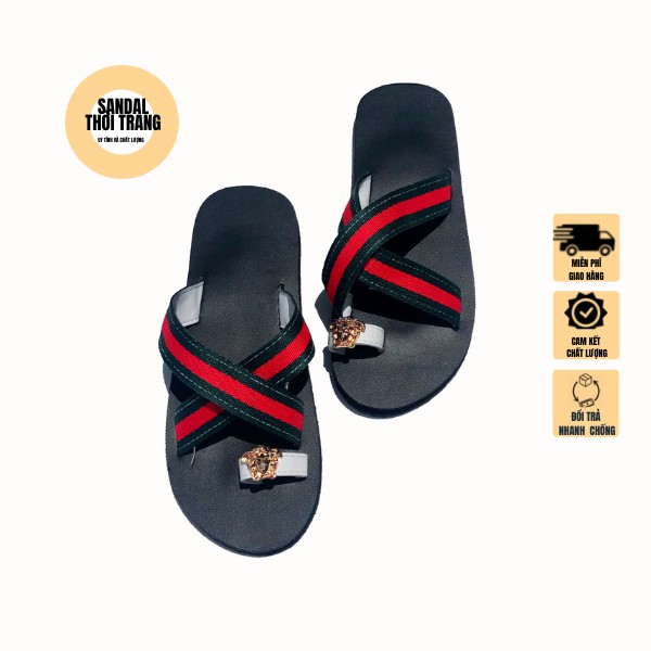 Dép Sandal xỏ ngón nữ nam màu đen/trang Dép nữ giá rẻ sandal đồng nai