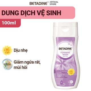 Dung dịch vệ sinh phụ nữ Betadine Gentle Protection - chai 100ml - Hàng tặng không bán
