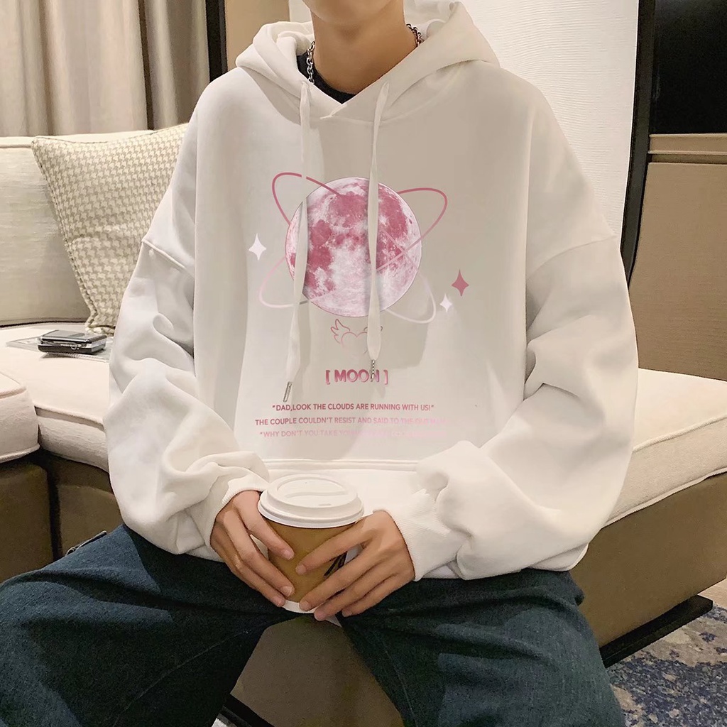 Áo hoodie dáng rộng in hình thời trang xuân thu 2021 thịnh hành mới cỡ M-5XL