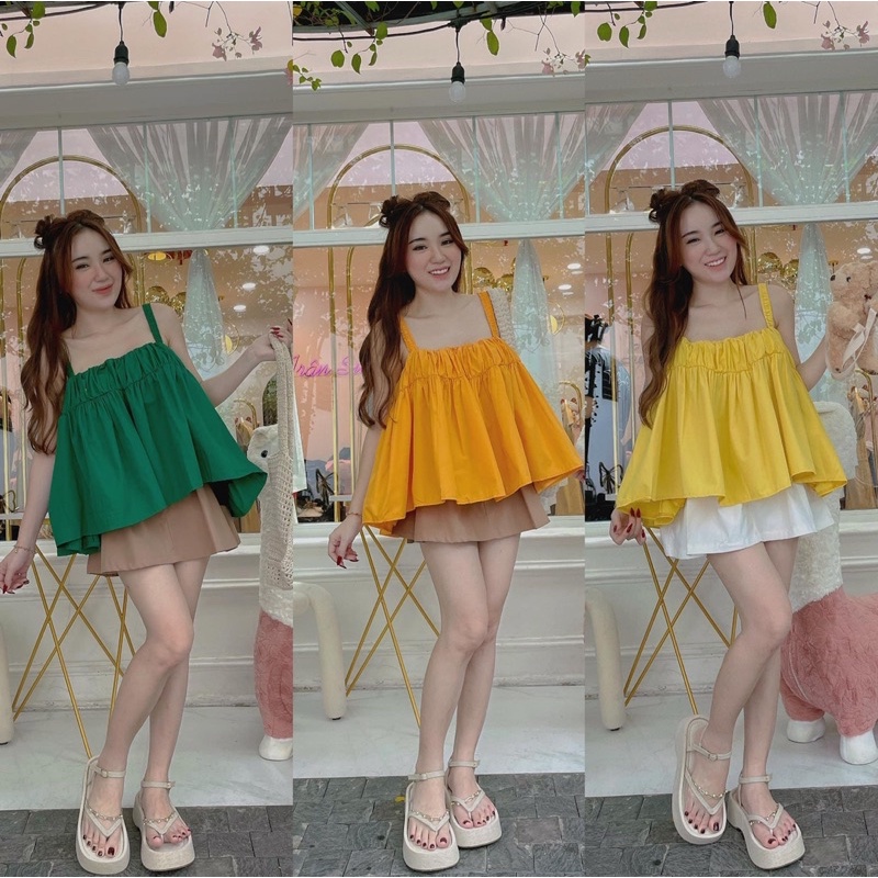WINY TOP-áo 2 dây xoắn bản to