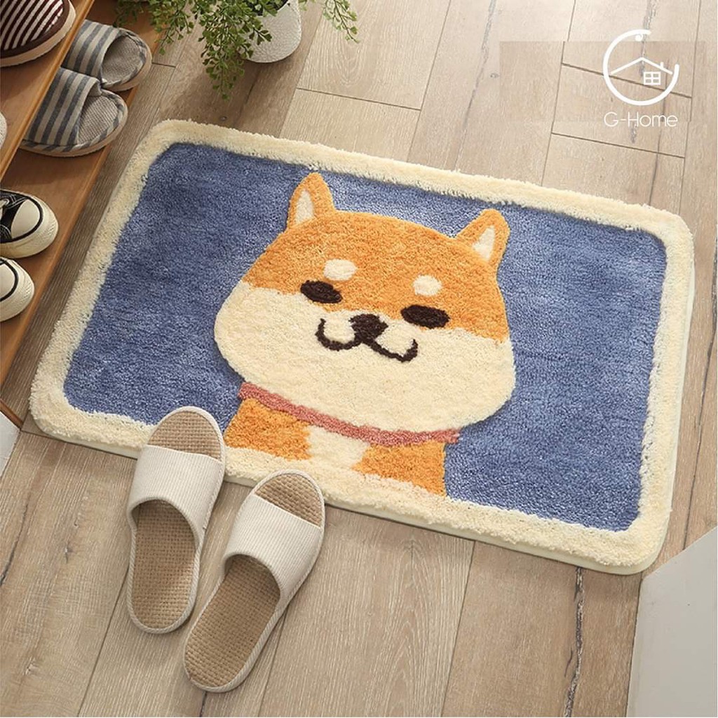 Thảm chùi chân, lau chân trải sàn nhà lông mịn siêu thấm 40x60cm LÔNG CLM01