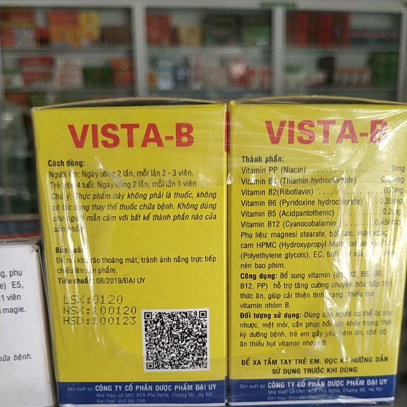 Combo 2hộp Magie B6 - Vista B người mệt mỏi, chán ăn, đau dây thần kinh