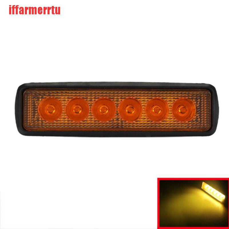 {iffarmerrtu}18W 6LED Bright Light Spot Work Bar Driving Fog Offroad Truck Car Lamp Yellow TQM