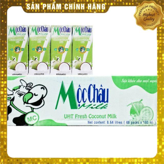 Lốc 4 Hộp Sữa tươi Mộc Châu Có Đường 180ml