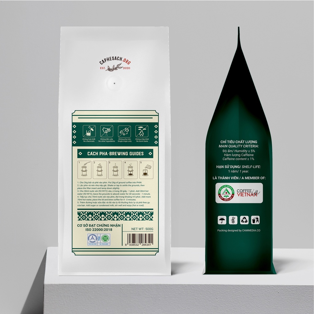 Cà phê pha phin ARABICA ĐẬM TÂM HỒN VIỆT 500g - Caphesachorg