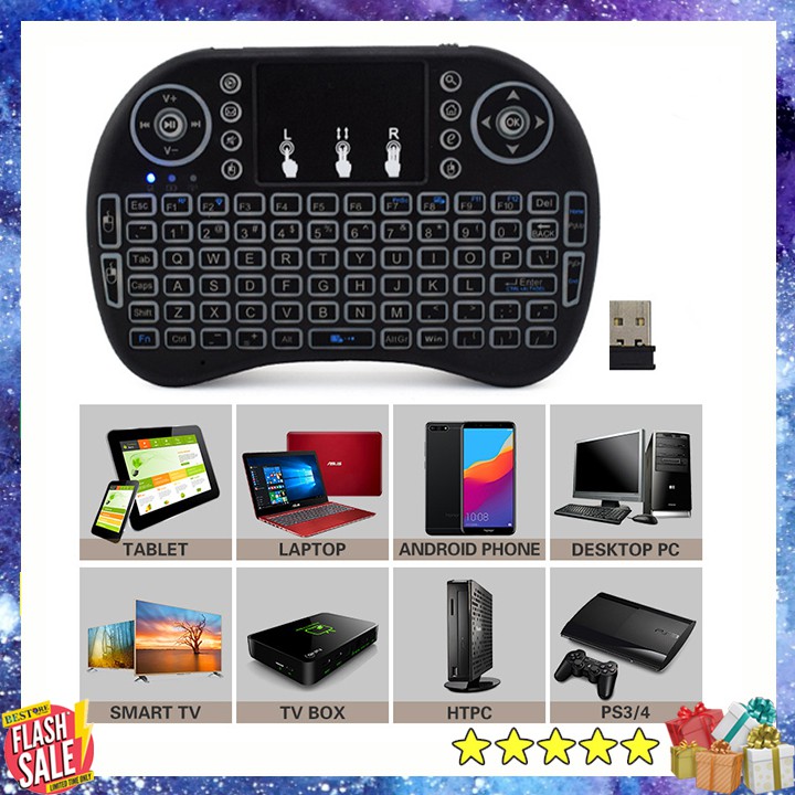 Bàn phím mini không dây cho ĐT, MTB, Laptop, Tivi