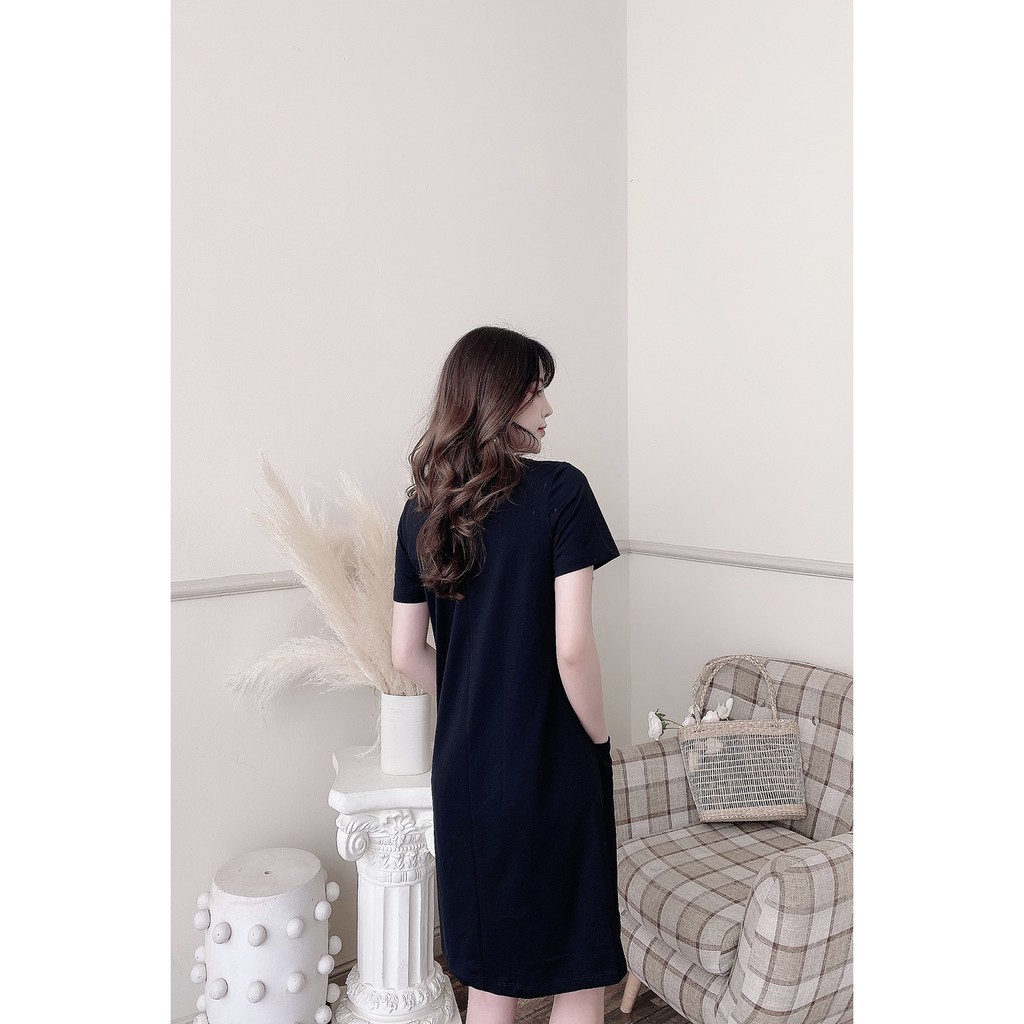 Đầm thun ngắn tay hai túi DTA0544 - 20Again | BigBuy360 - bigbuy360.vn