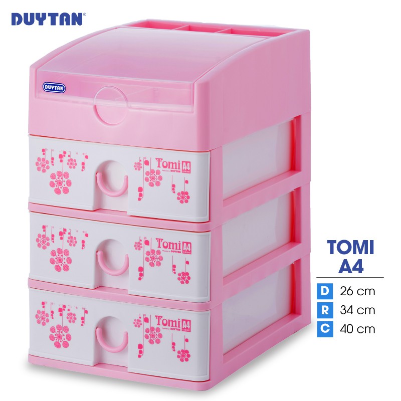 Tủ nhựa DUY TÂN Tomi A4 4 ngăn  - 42207 - Giao màu ngẫu nhiên