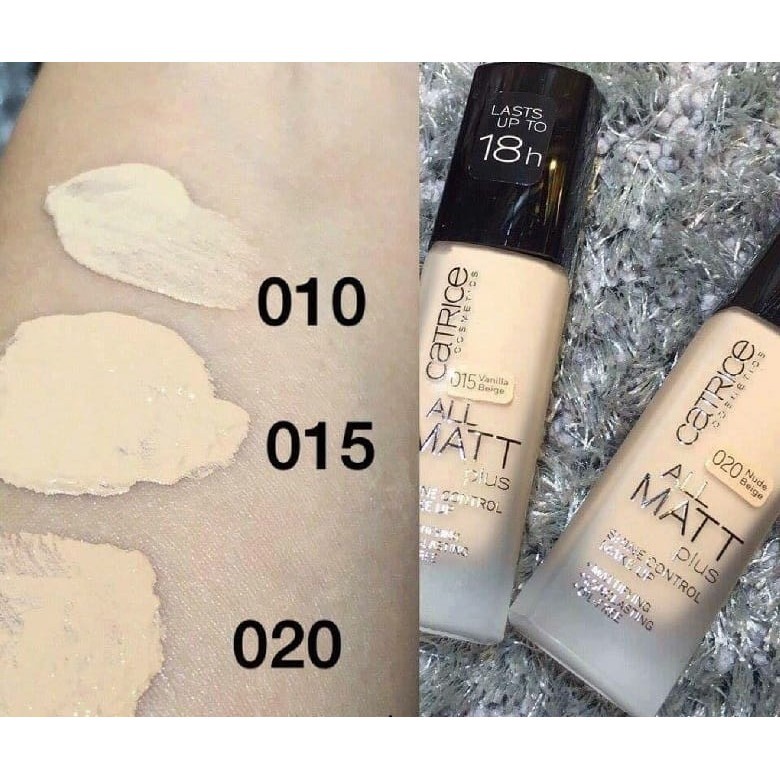 Kem Nền Catrice All Matt Plus Shine Control Make Up 18h