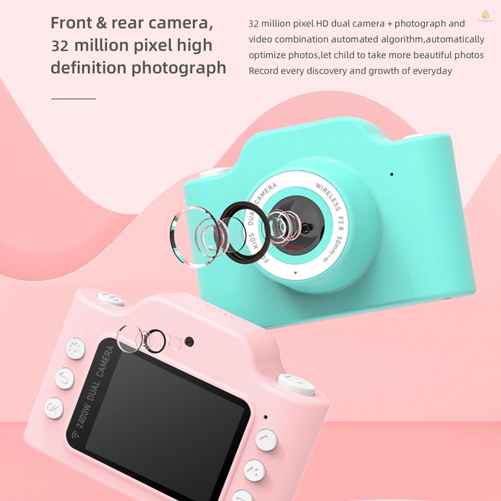 Camera kỹ thuật số C2 32MP Dual Lens 32GB TF hỗ trợ thẻ WIFI cho bé
 | BigBuy360 - bigbuy360.vn
