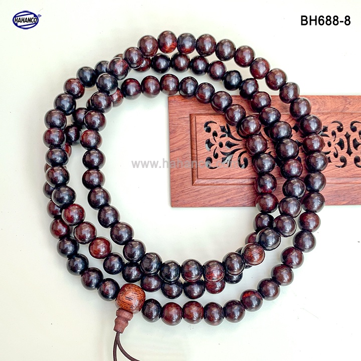 Chuỗi vòng tay / vòng cổ gỗ Trắc tự nhiên - Được làm thủ công tinh tế (BH688)
