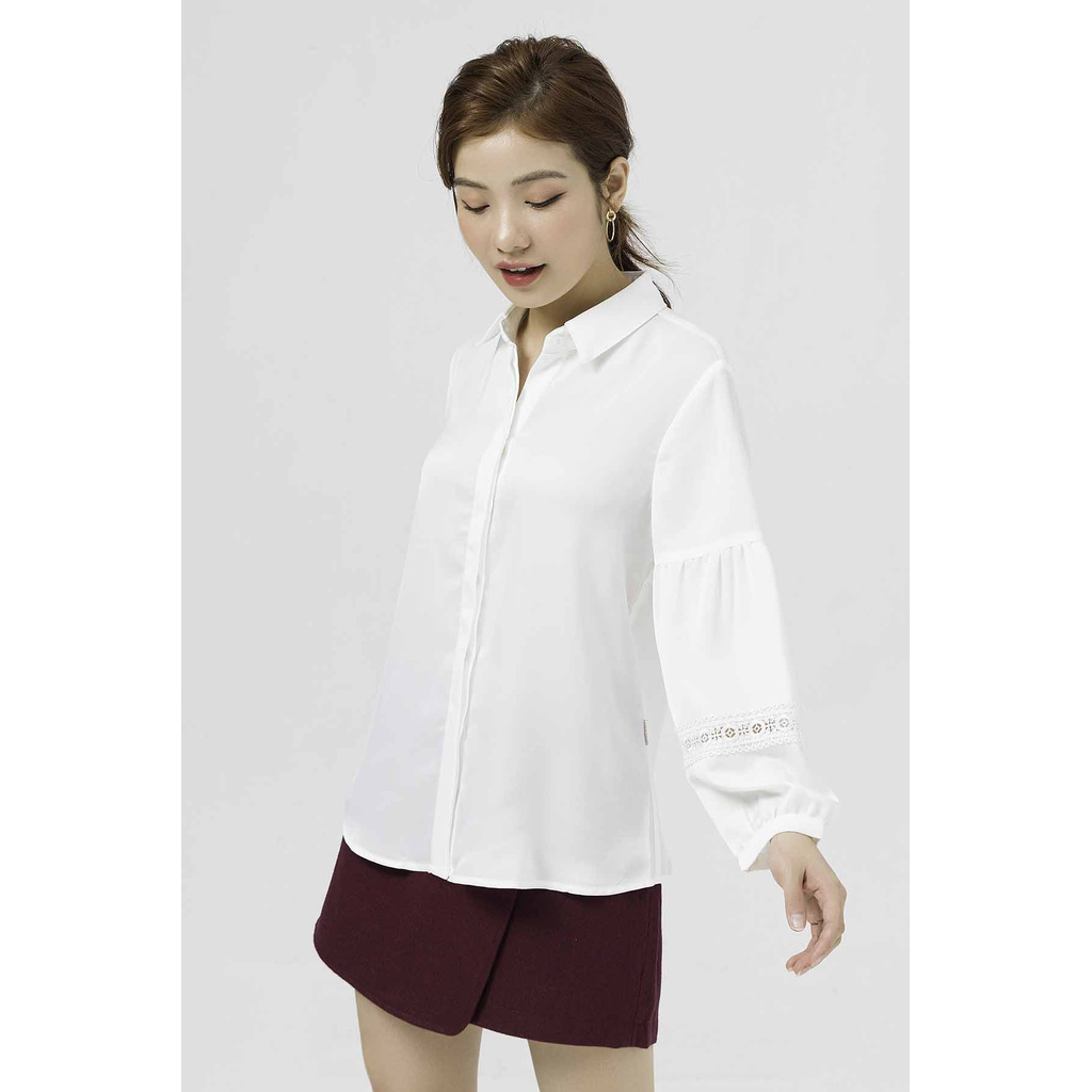 Áo Sơ Mi Nữ Phối Ren Vienne Tran O61H21Q001