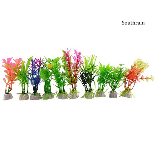 Set 10 Cỏ Nhựa Nhân Tạo Trang Trí Bể Cá