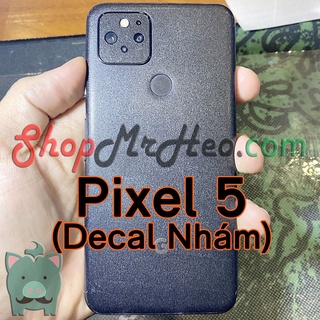 Skin Dán Mặt Sau Lưng Vân 3D Google Pixel 5 5G - Pixel 5a 5G (Carbon, Hình Hộp, Nhám, Vân Da)