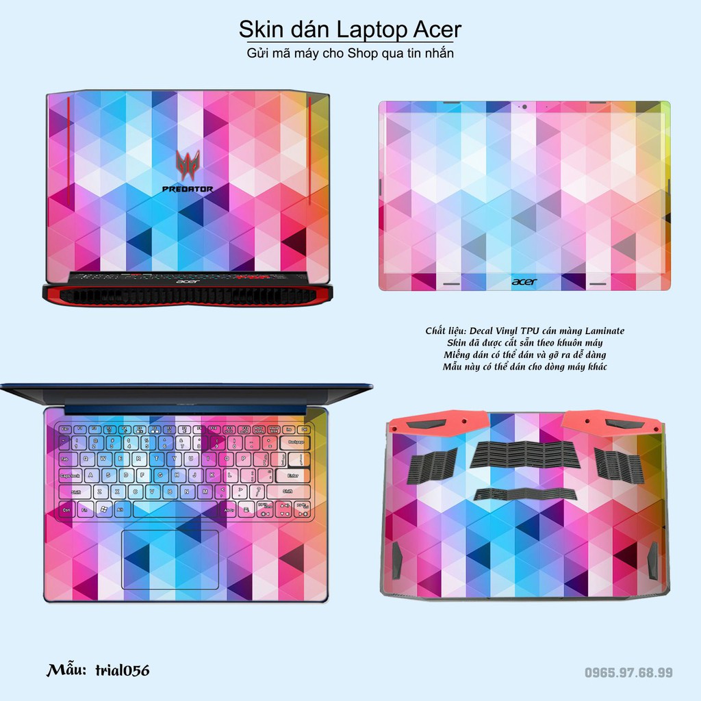 Skin dán Laptop Acer in hình Đa giác _nhiều mẫu 10 (inbox mã máy cho Shop)