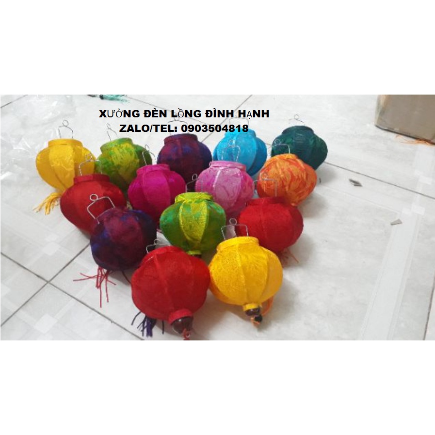 Đèn lồng nhí 10cm Hội An. Đủ màu sắc, đèn tre vãi lụa, tơ tằm.
