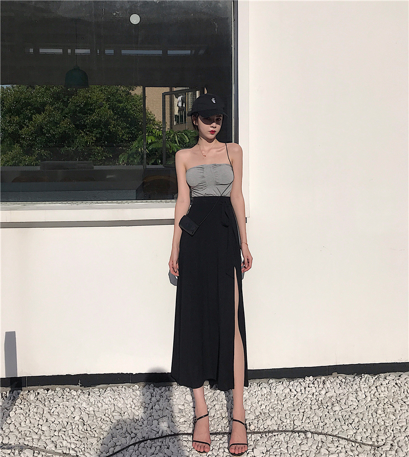 Chân Váy Midi Lưng Cao Xẻ Tà Thời Trang Cho Nữ | BigBuy360 - bigbuy360.vn