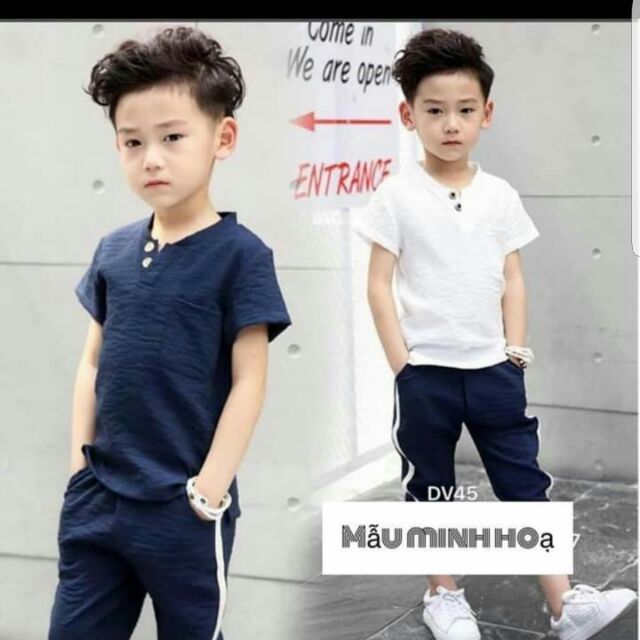 Sumikid chào bộ thun sớ gỗ phong cách cho bé