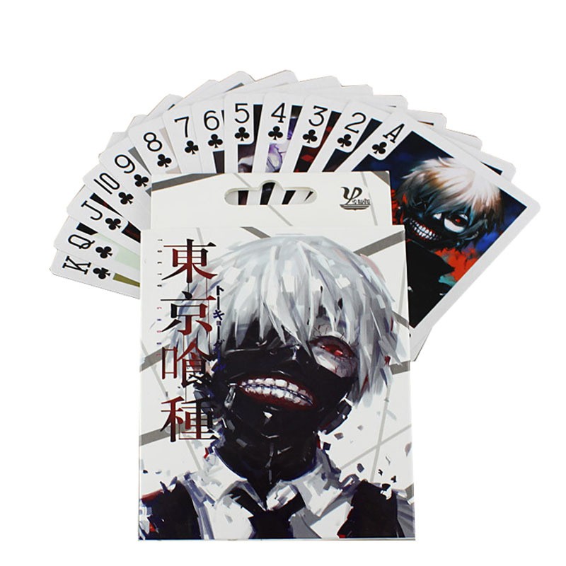 Bộ bài Tây anime tokyo ghoul, bộ tú poker ghost soul tokyo 54 lá in hình anime manga dễ thương độc đáo