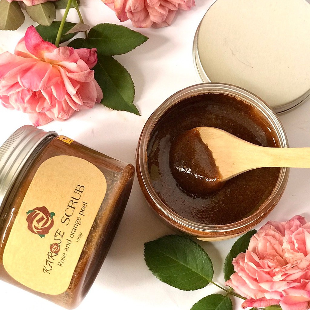 (DATE MỚI NHẤT, 100gr) Rửa mặt tẩy da chết mềm mịn sáng da 100% tự nhiên không hóa chất Karose Scrub
