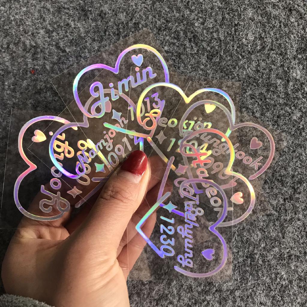 1 Sticker Dán Trang Trí Hình Nhóm Nhạc Bts Armybomb
