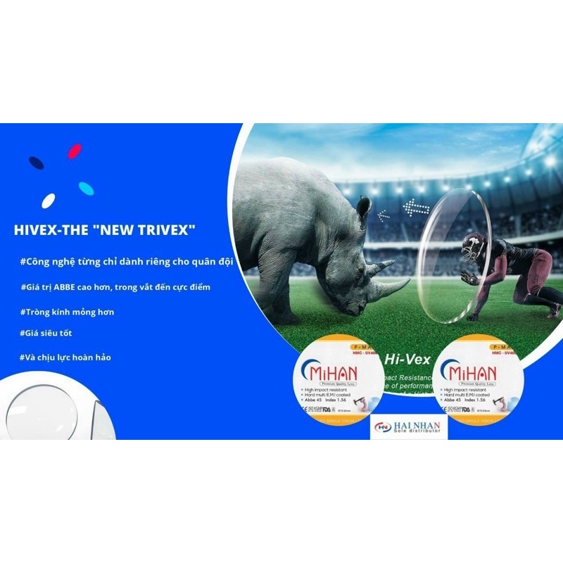 Tròng kính mắt P-MAX chống vỡ dành cho gọng khoan