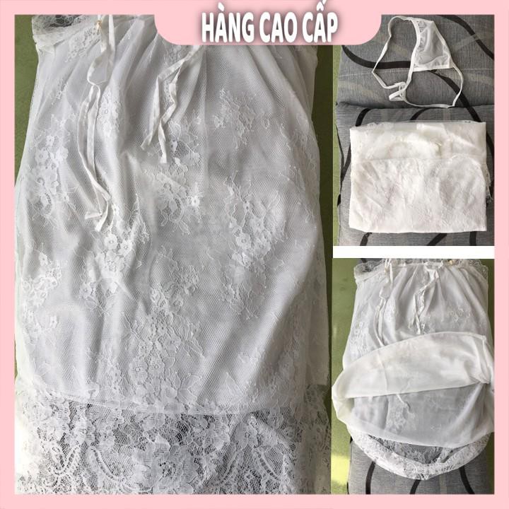 Đầm ngủ hai dây suông phối ren dễ thương (kèm hình thật shop chụp) | BigBuy360 - bigbuy360.vn