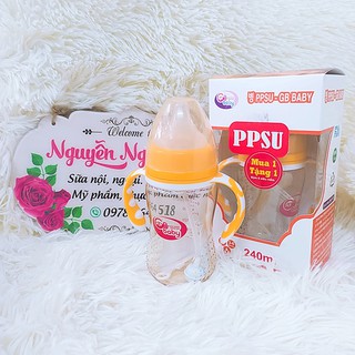 Bình sữa PPSU Hàn Quốc cổ rộng 240ml cho bé từ 3 đến 6 tháng