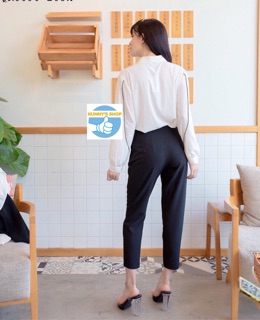 Quần baggy tây hai nút.