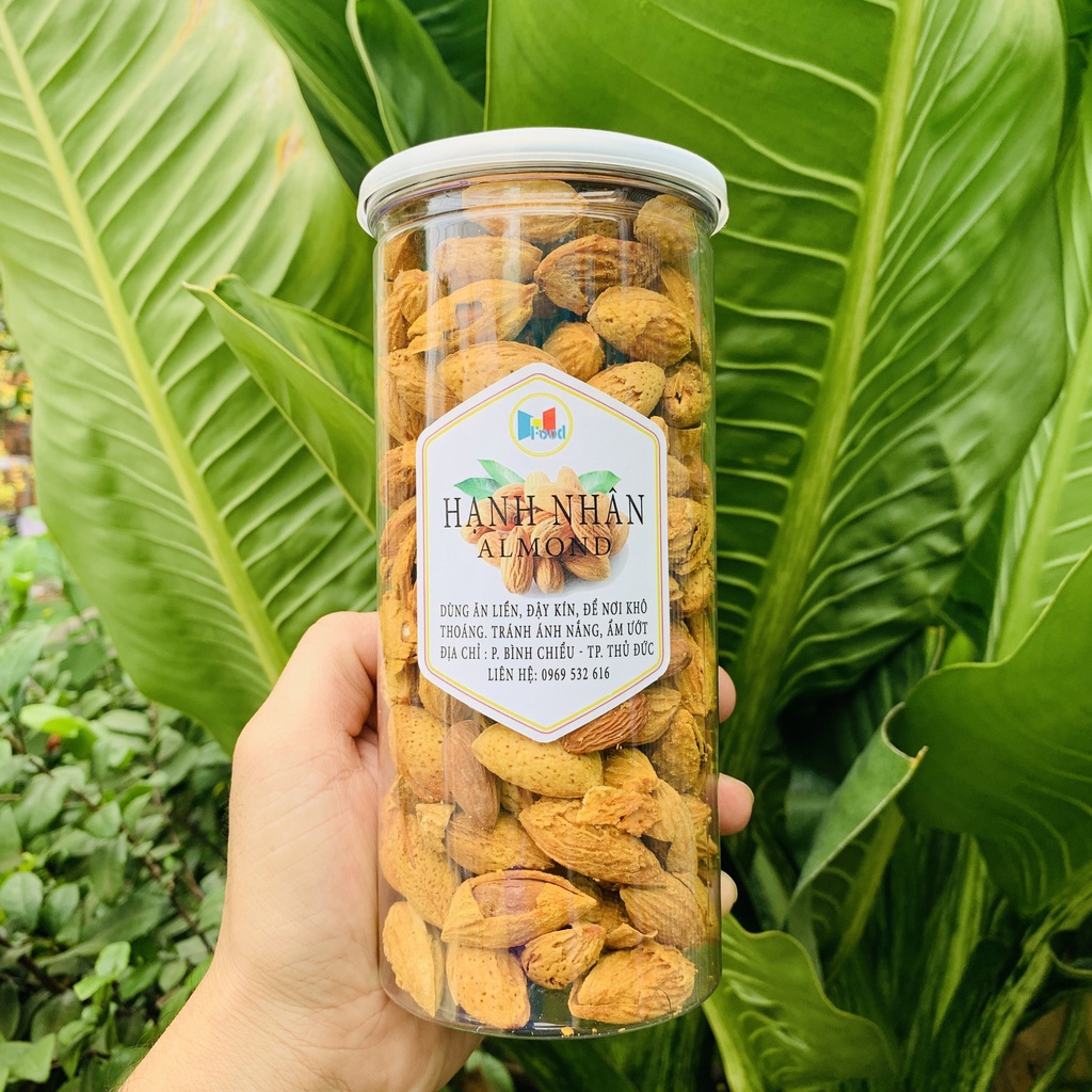 Hạnh Nhân Rang Bơ Siêu Ngon Lon 350.Gram