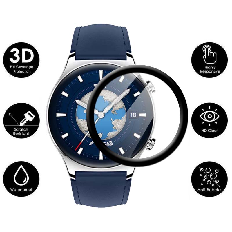 Miếng Dán Cường Lực Cong 3d Cho Đồng Hồ huawei gt 4 41mm 46mm Kính