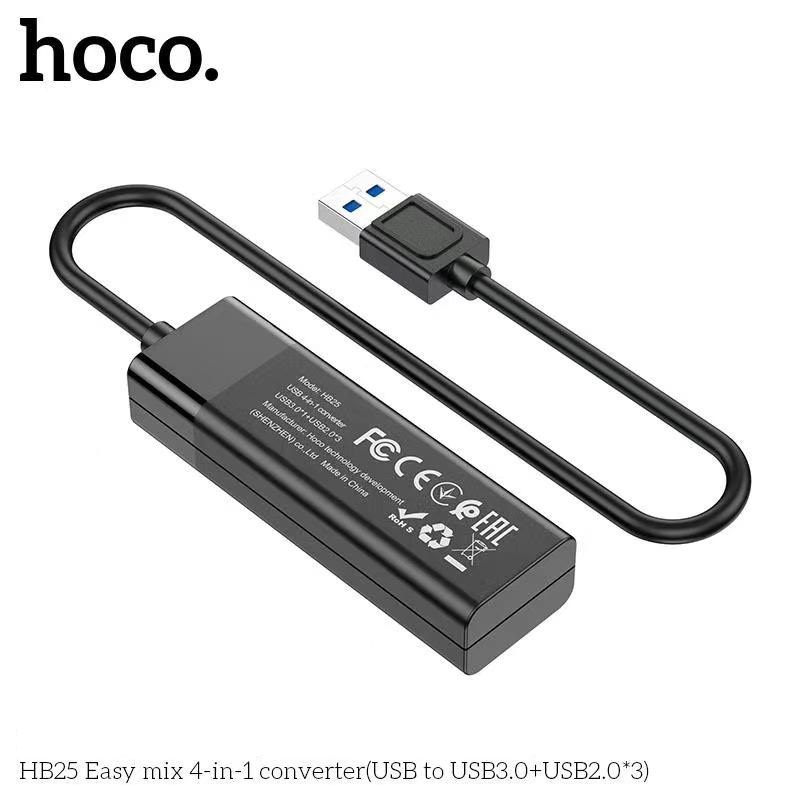 HUB Chia USB 4 Cổng Hoco HB25 4 in 1 Chính Hãng