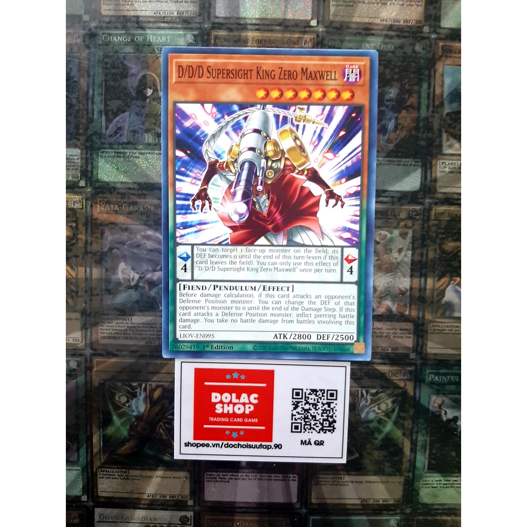 THẺ BÀI YUGIOH PEN - D/D/D Supersight King Zero Maxwell - LIOV-EN095 - Common 1st Edition