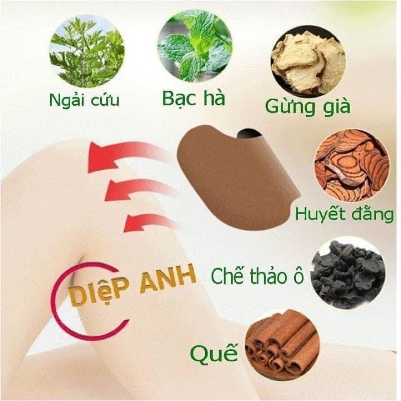 Hộp 12 miếng dán ngải cứu giảm đau vai gáy