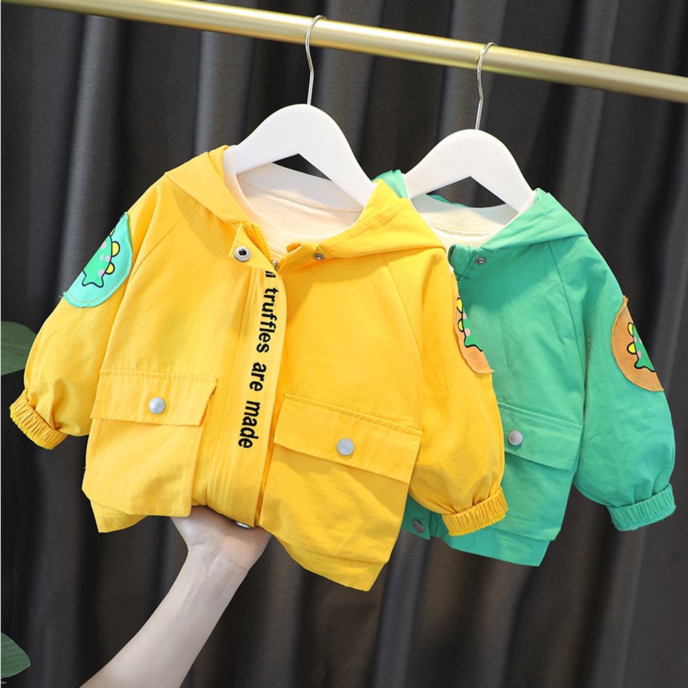 Quần Áo Trẻ Em- áo khoác gió hai lớp cho bé trai gái mô hình KHỦNG LONG siêu dễ thương-Thời trang cao cấp tại việt nam