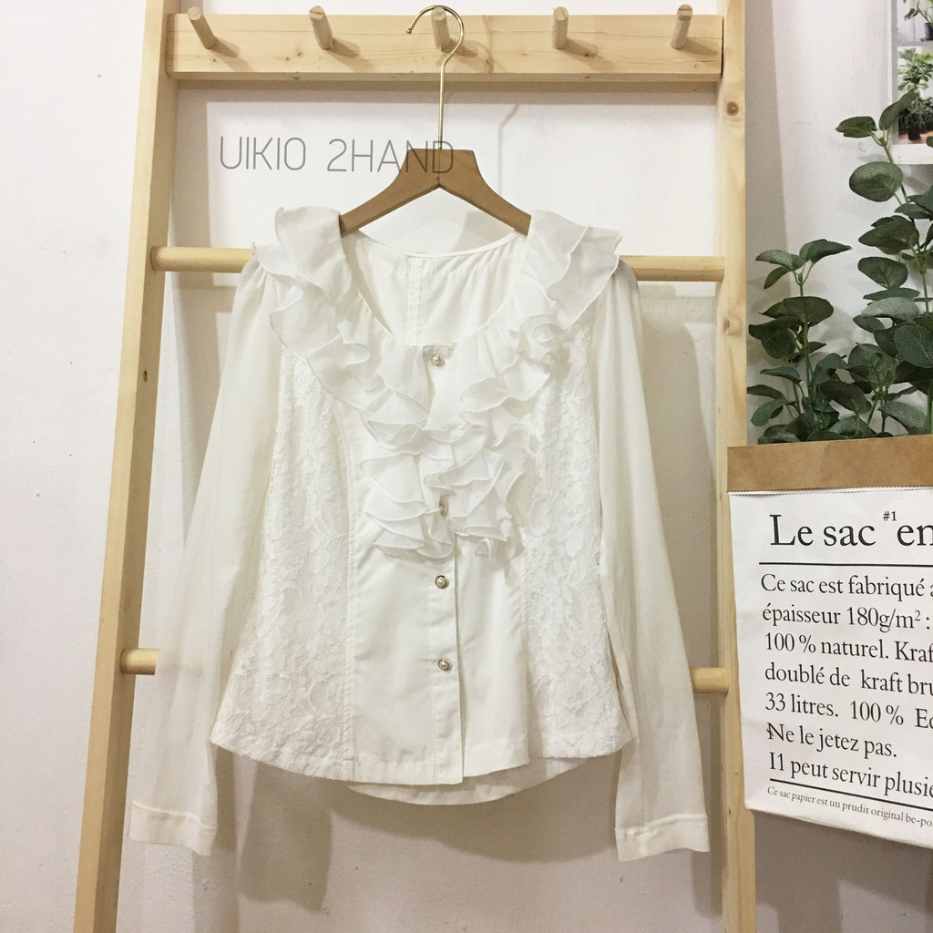 Áo trắng kiểu bèo 2hand