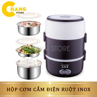 Hộp Cơm Cắm Điện Ruột Inox 304 3 Tầng Tiện Dụng Cho Dân Văn Phòng