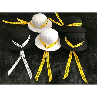 Nón bucket tai bèo dây dài OFFWHITE nam nữ,mũ vành bucket tai bèo -  Nón Kết Siêu Rẻ