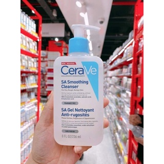 Sữa rửa mặt Cerave SA cho da dầu mụn 236ml (bản mới)