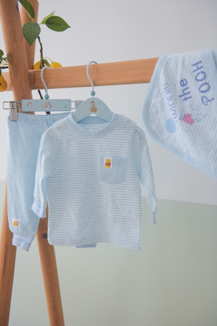 Bộ dài tay cài vai cotton Momma baby cho bé trai/bé gái từ 6 tháng đến 2 tuổi