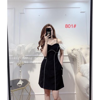 G13. 801. ĐẦM RỚT VAI PHA tTAY TRẮNG