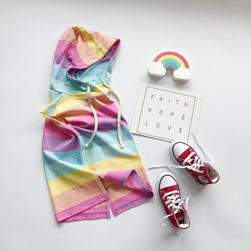 2602VC - Váy cầu vồng cho bé yêu