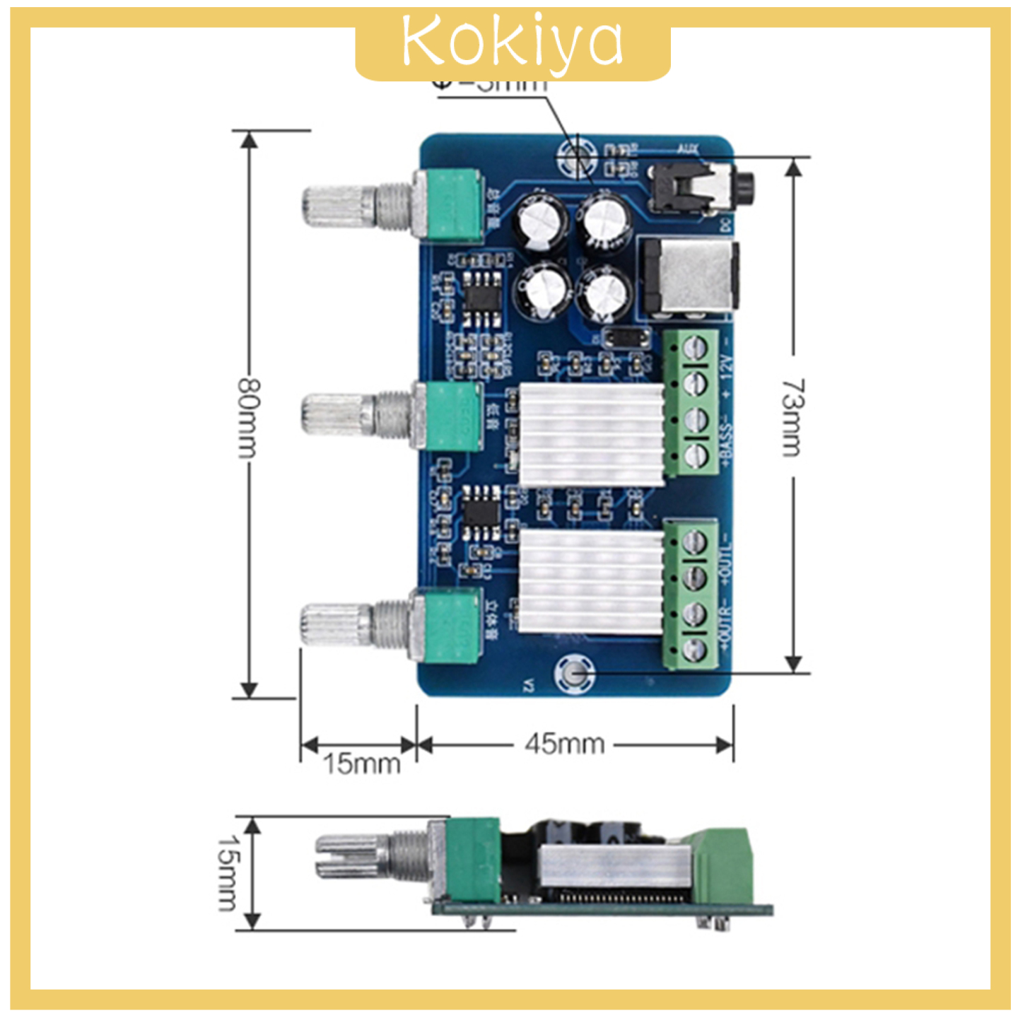 [KOKIYA]DC12V XH-A355 Digital Stereo Audio Power Amplifier Board Voice Player AMP