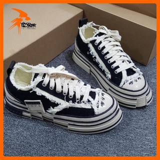 [FULL BILL BOX]Giày Sneaker - Giày XVESSEL Style Rách Cổ Thấp Đế Cao 4CM HotTrend Siêu Chất