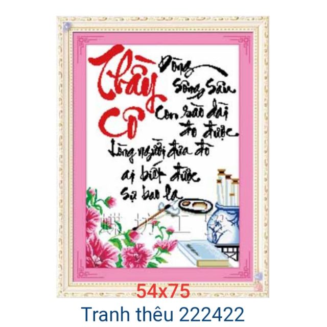 Tranh Thêu Thầy Cô