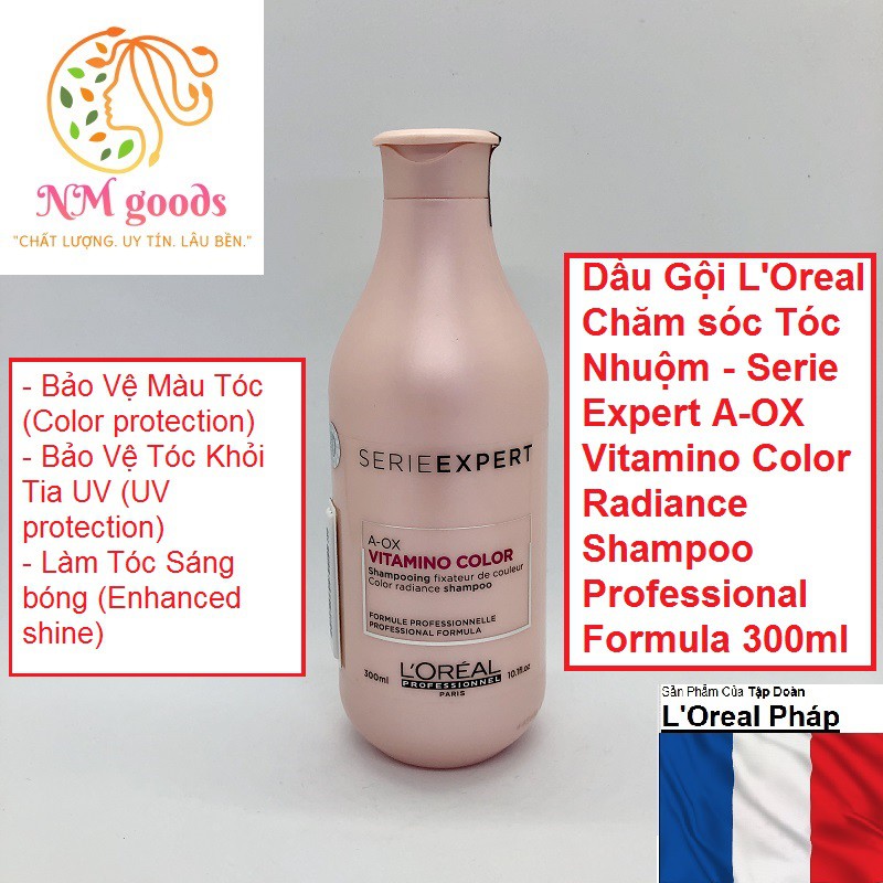 Dầu Gội L'Oreal Chăm sóc Tóc Nhuộm - Serie Expert A-OX Vitamino Color Radiance Shampoo Professional Formula 300ml