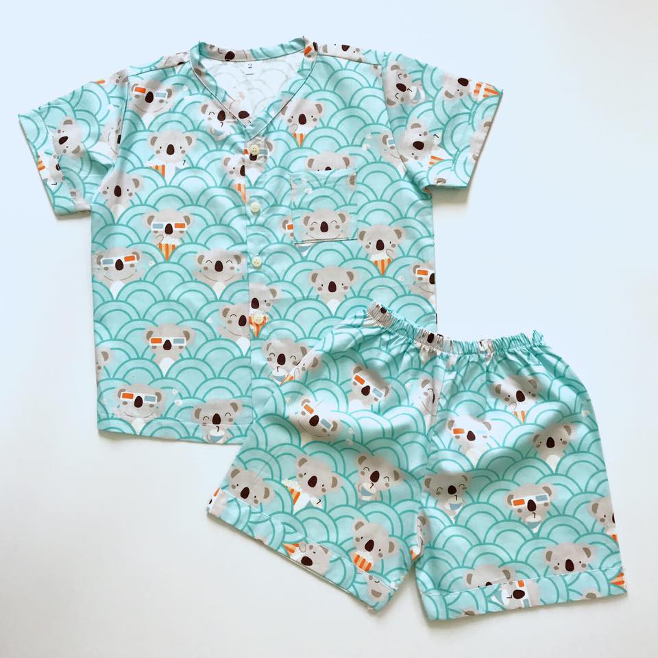 Bộ đùi mặc nhà cho bé Thô cotton mềm mịn hút mồ hôi Gấu Koala 10-22kg