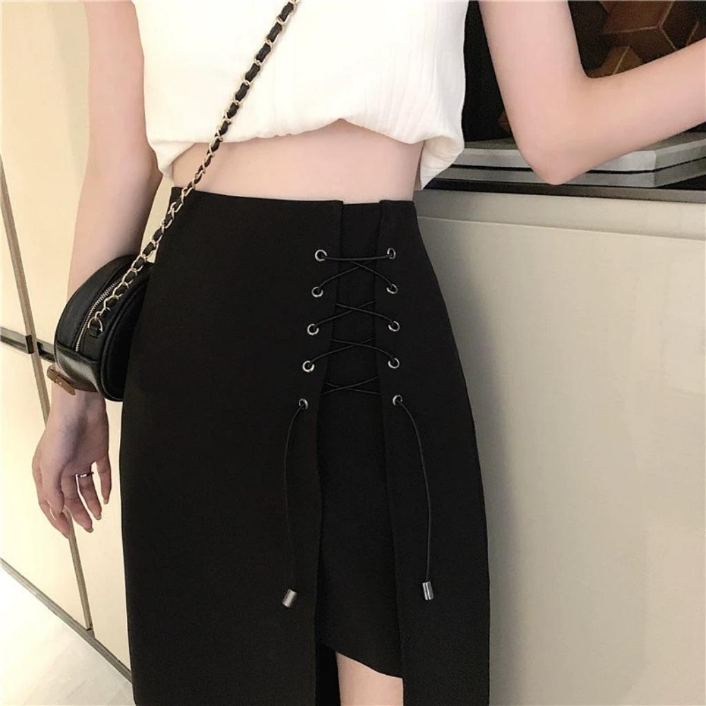 Chân Váy Dài Xẻ Tà Phối Dây Cột Kiểu Dáng Cá Tính Siều Ngầu | BigBuy360 - bigbuy360.vn