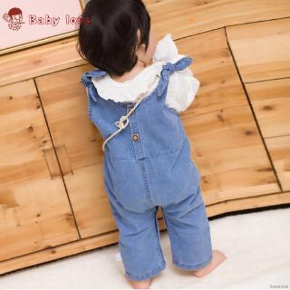 Quần Yếm Denim Cho Bé Gái